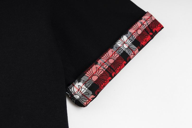Plaid Sleeve Cross Graphic Black