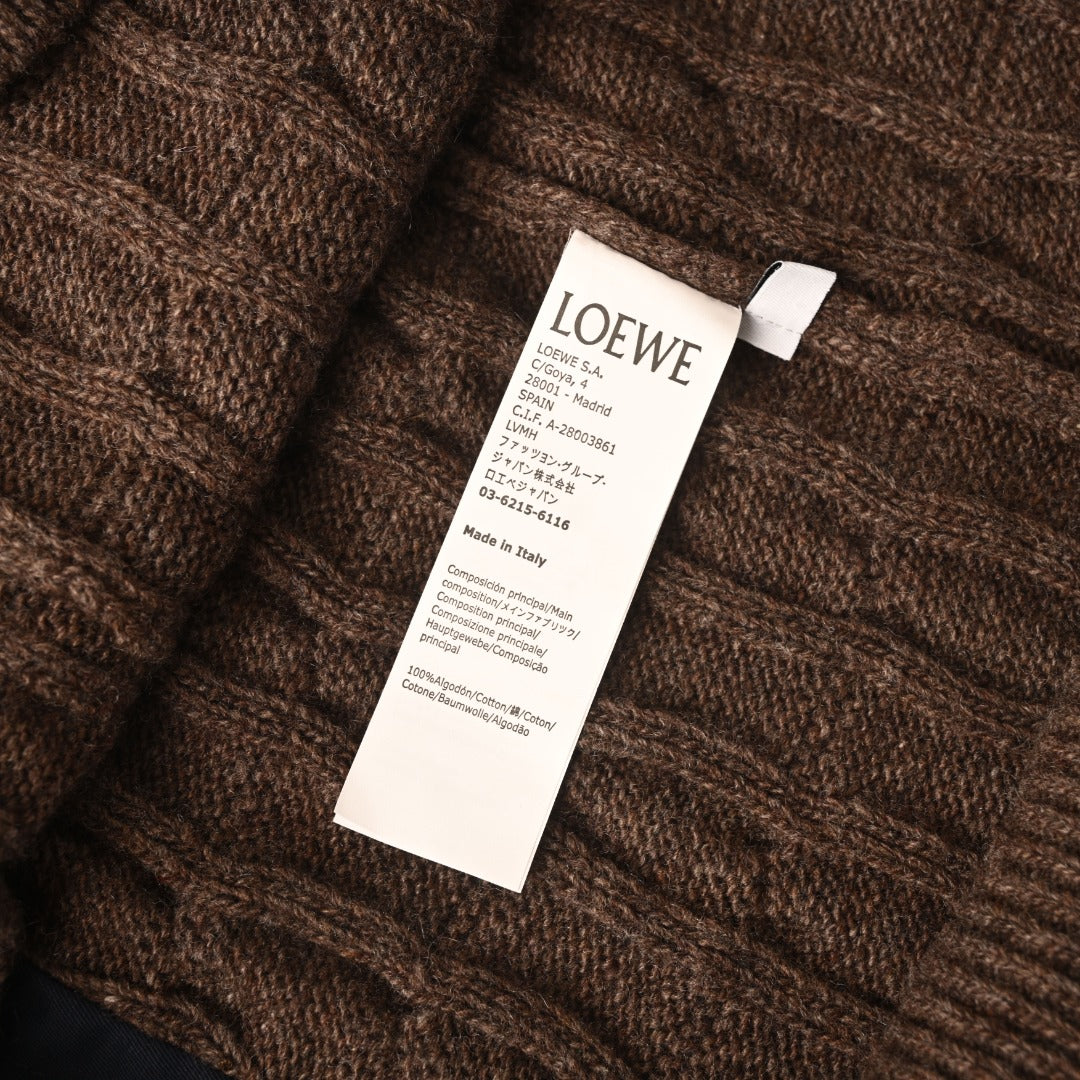 Cable-Knit Hybrid Navy Brown