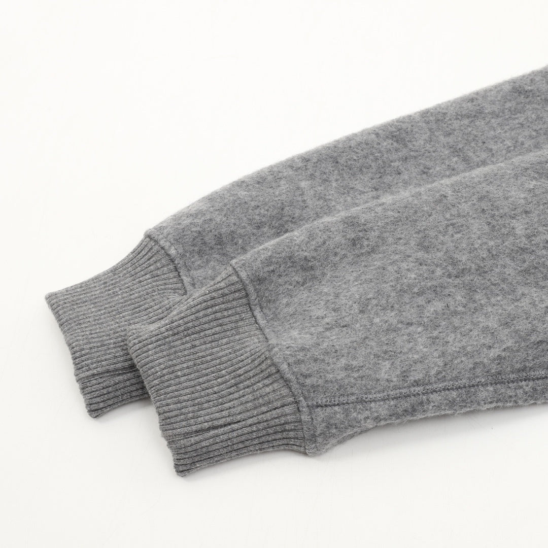 Wool-Blend Fleece Bomber Grey