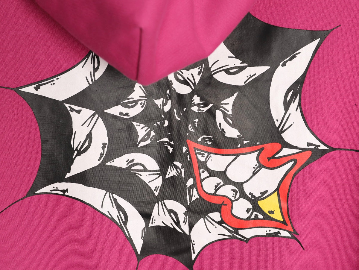 x Matty Boy Spider Web Hoodie Pink