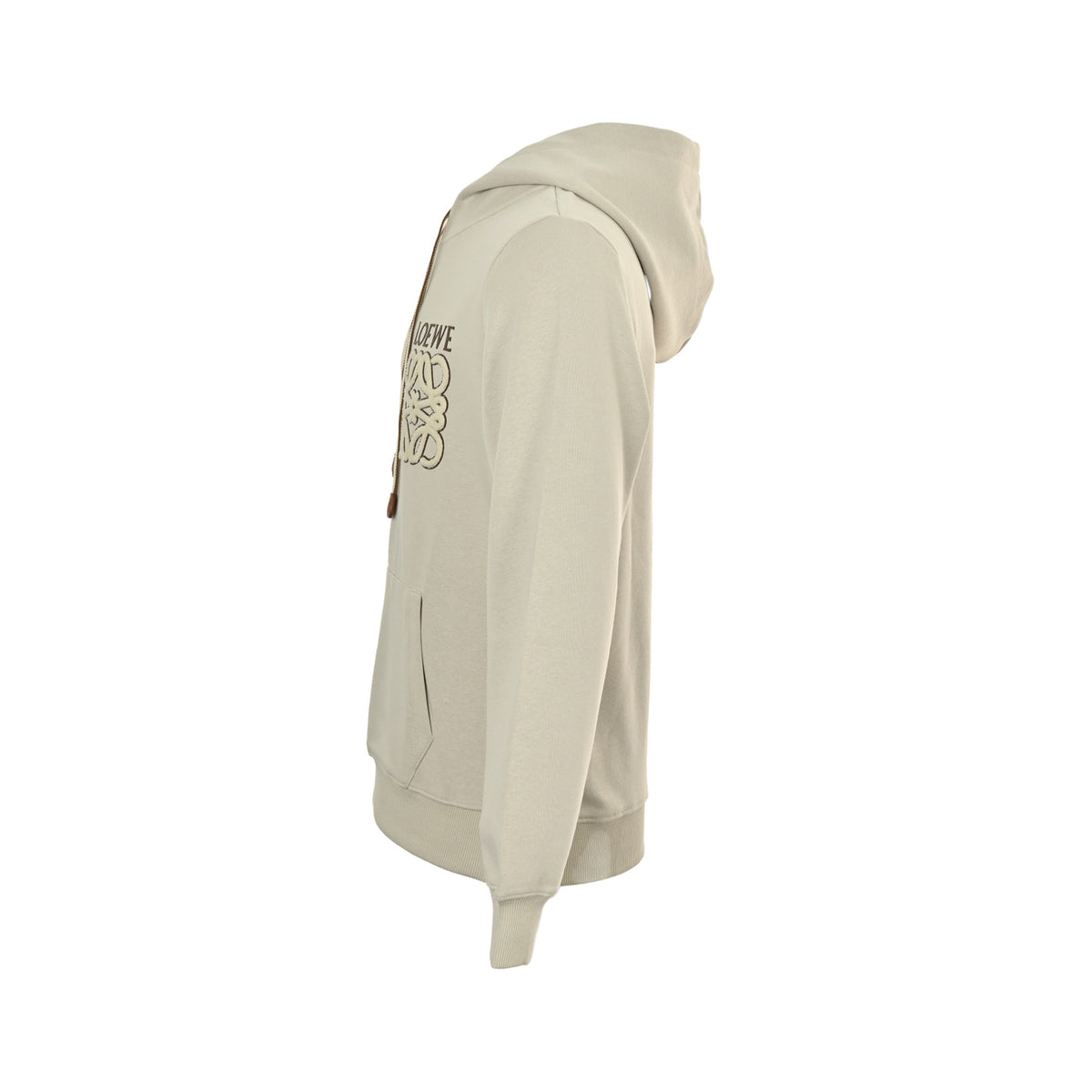 Anagram Patch Hoodie Beige
