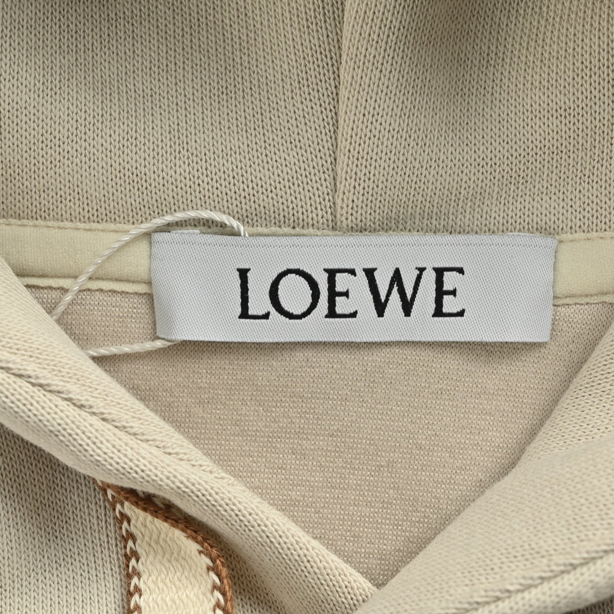 Anagram Patch Hoodie Beige