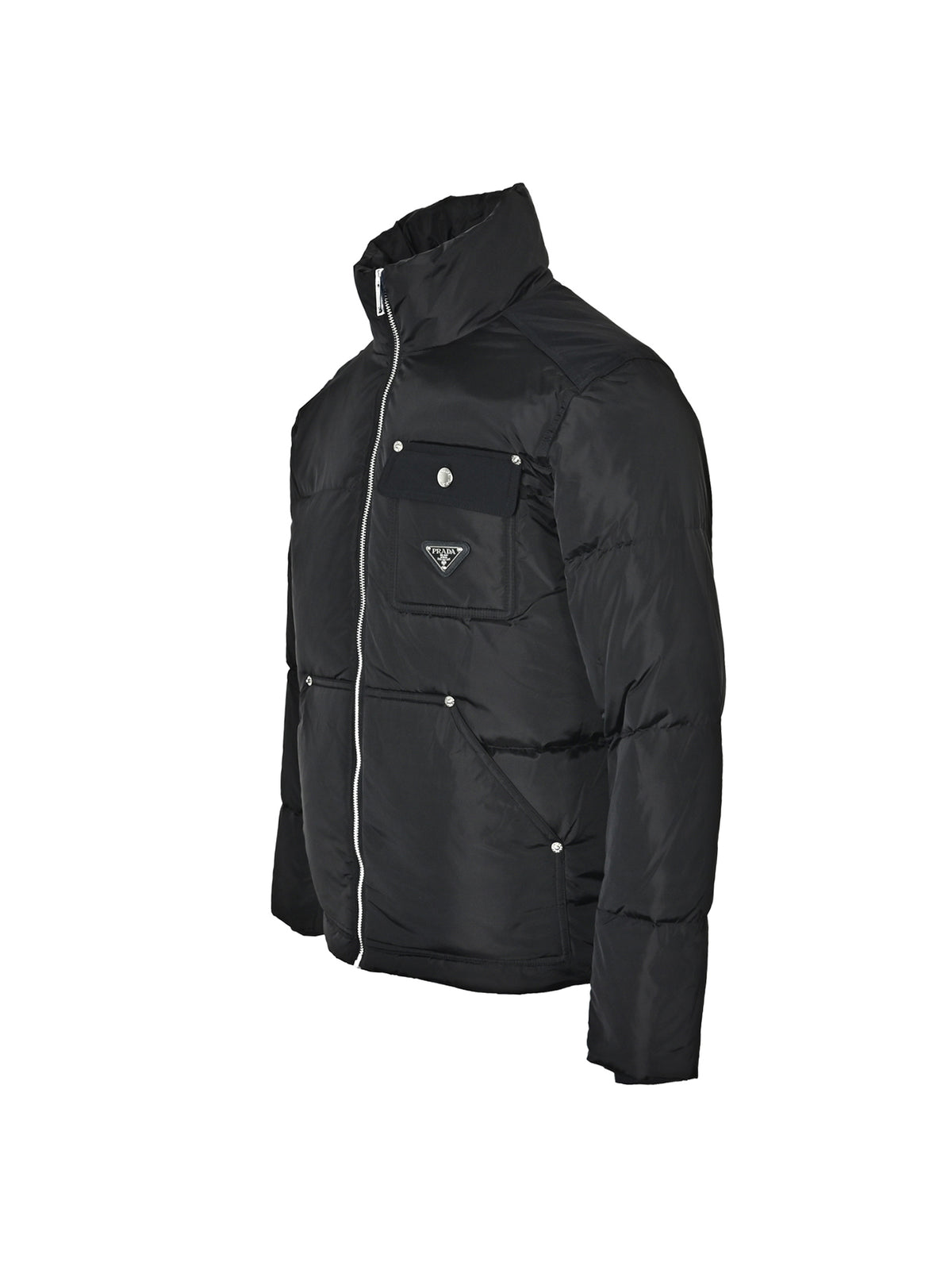 Cropped Re-Nylon Down Black