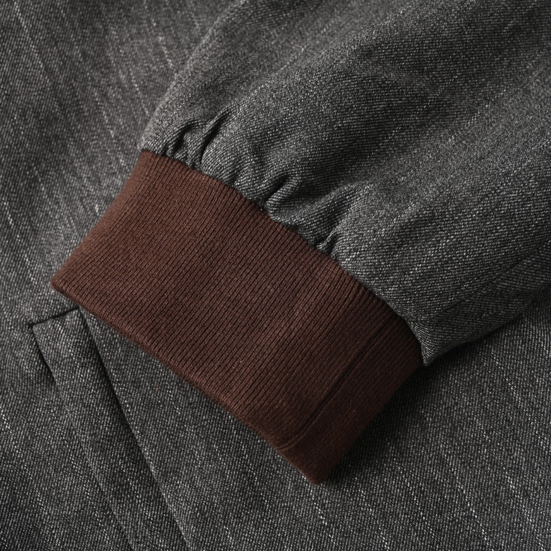 Logo Pinstripe Grey
