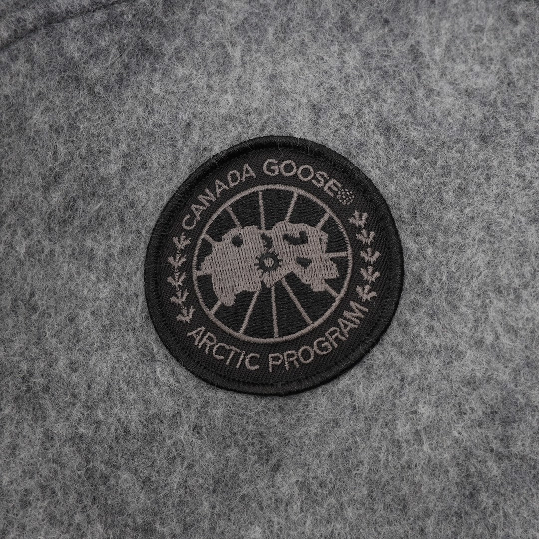 Wool-Blend Fleece Bomber Grey