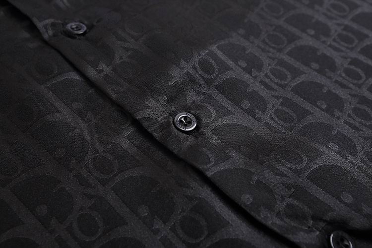 Oblique Monogram Silk Hawaiian Shirt Black
