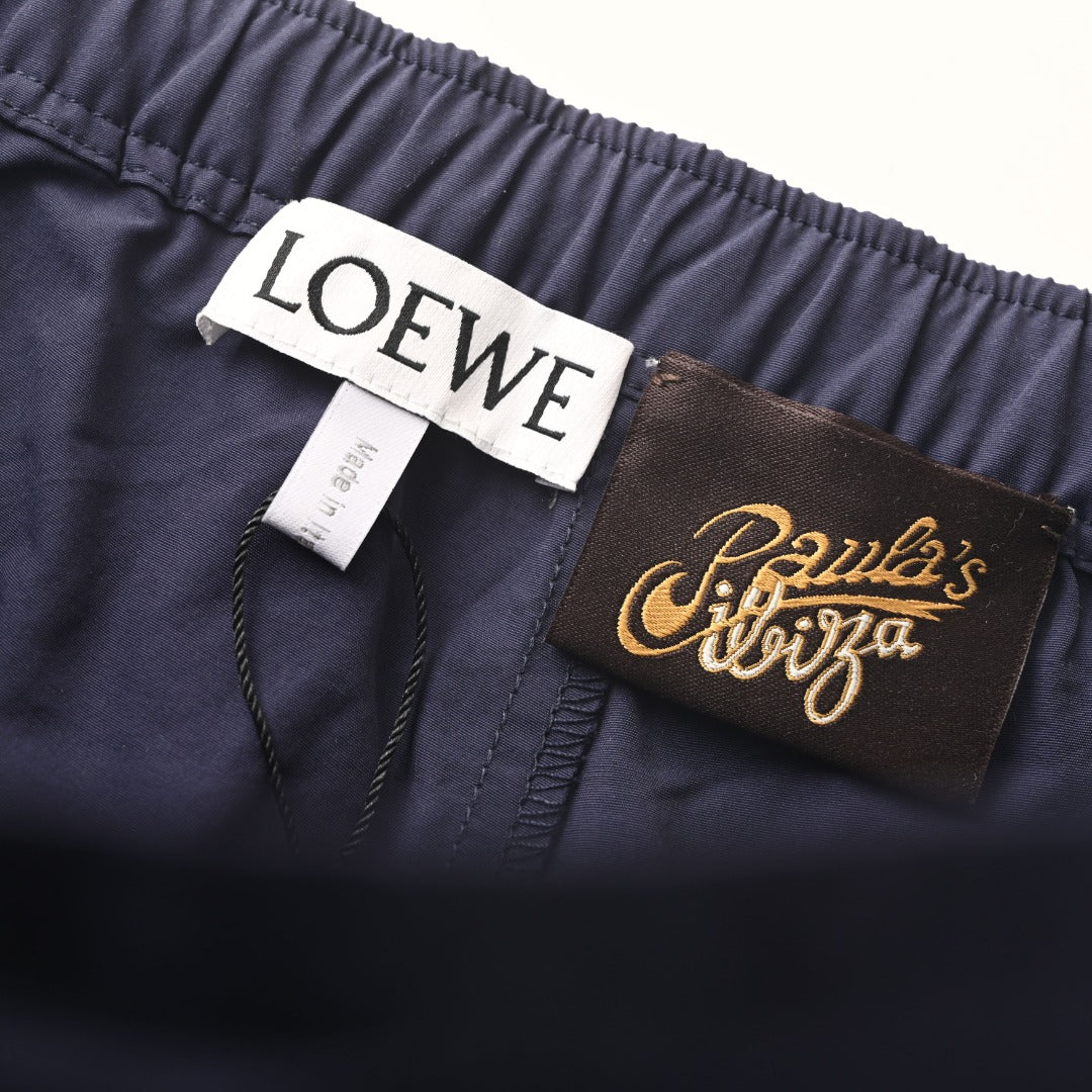 Wide-Leg Drawstring Navy Blue