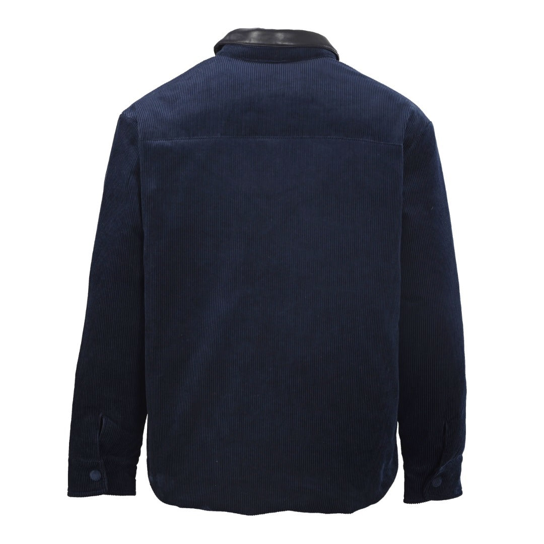 Corduroy-Collar Navy Blue