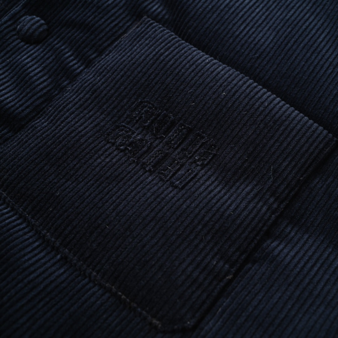Corduroy-Collar Navy Blue