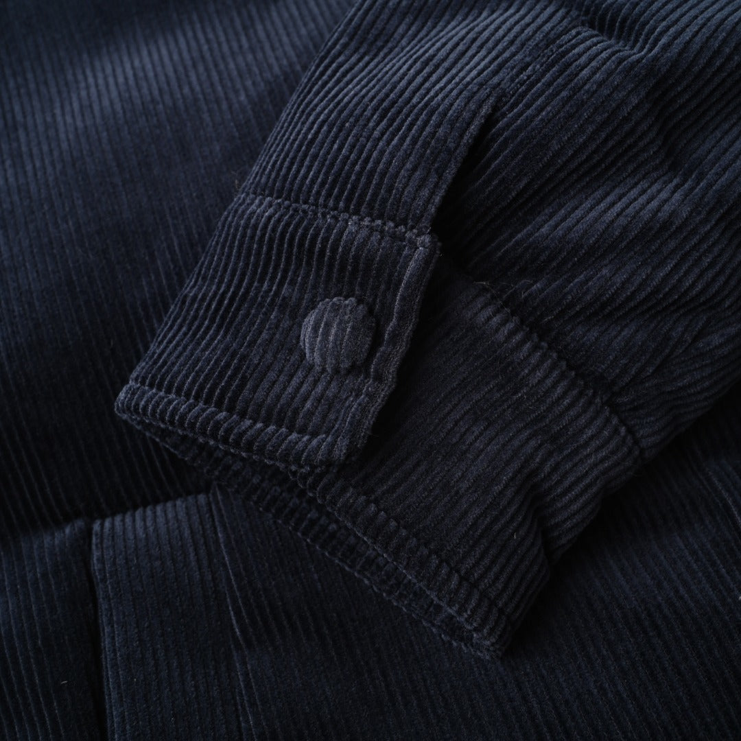 Corduroy-Collar Navy Blue