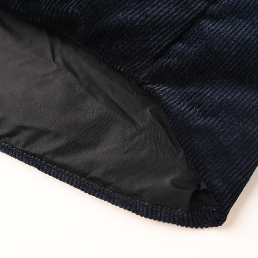 Corduroy-Collar Navy Blue