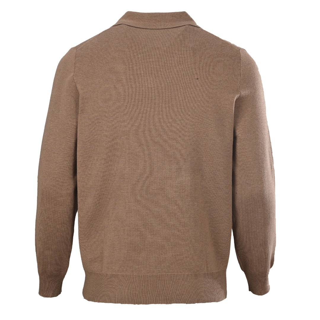 Open Polo Taupe Brown