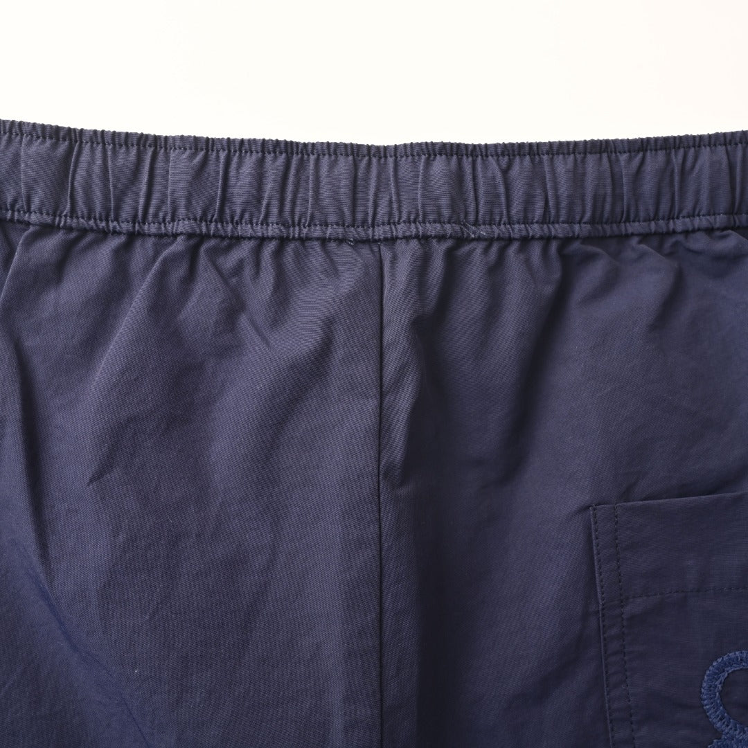 Wide-Leg Drawstring Navy Blue