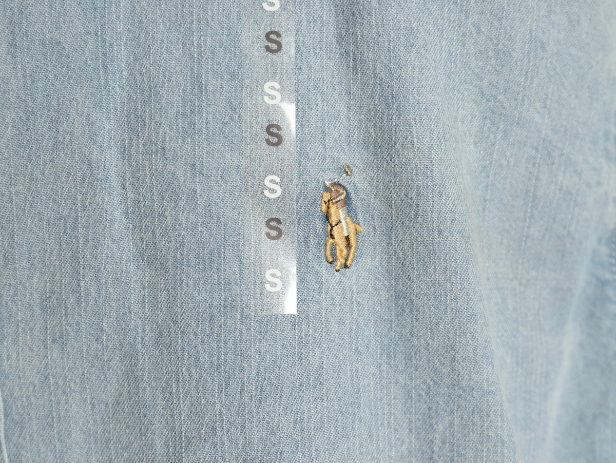 Chambray Button-Down Shirt Light Blue