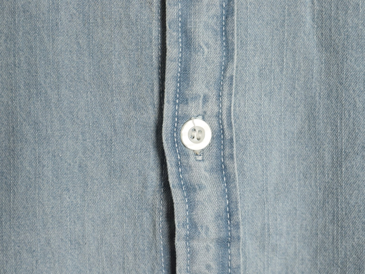 Chambray Button-Down Shirt Light Blue
