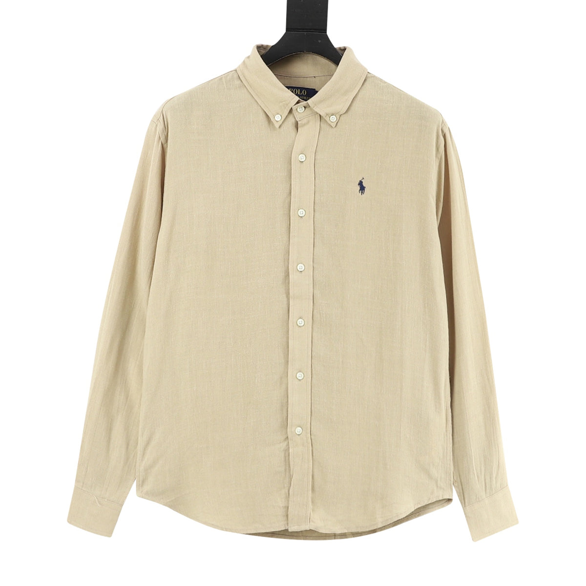 Linen Button-Down Shirt Coastal Khaki