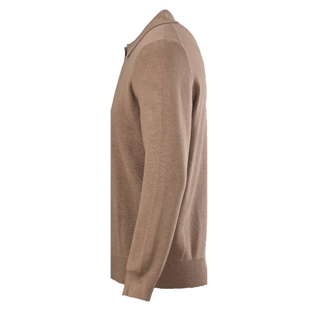 Open Polo Taupe Brown