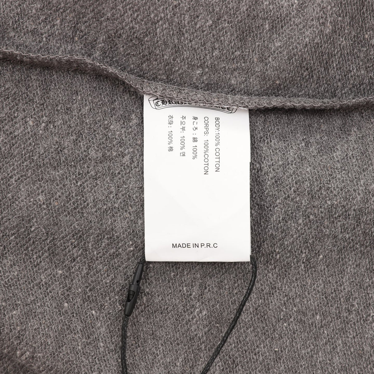 CH Logo Zip-Up Hoodie Grey