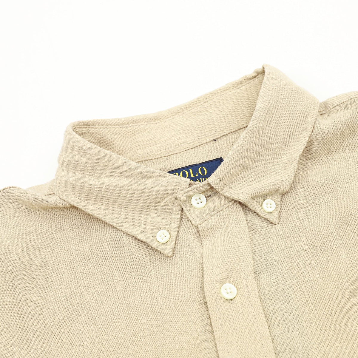 Linen Button-Down Shirt Coastal Khaki