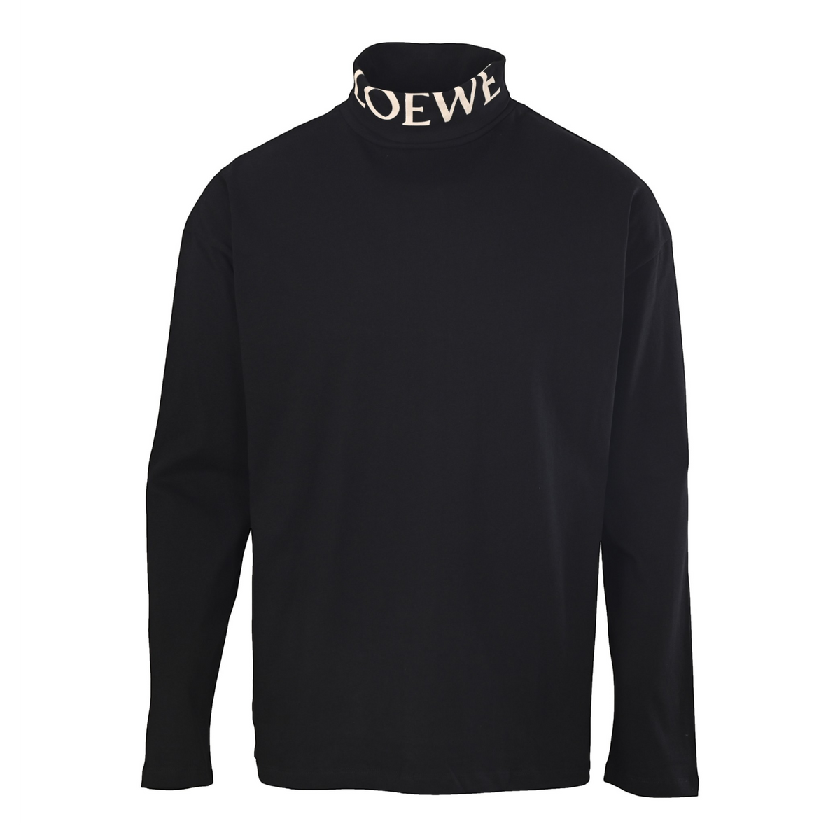 Logo-Print Turtleneck Black