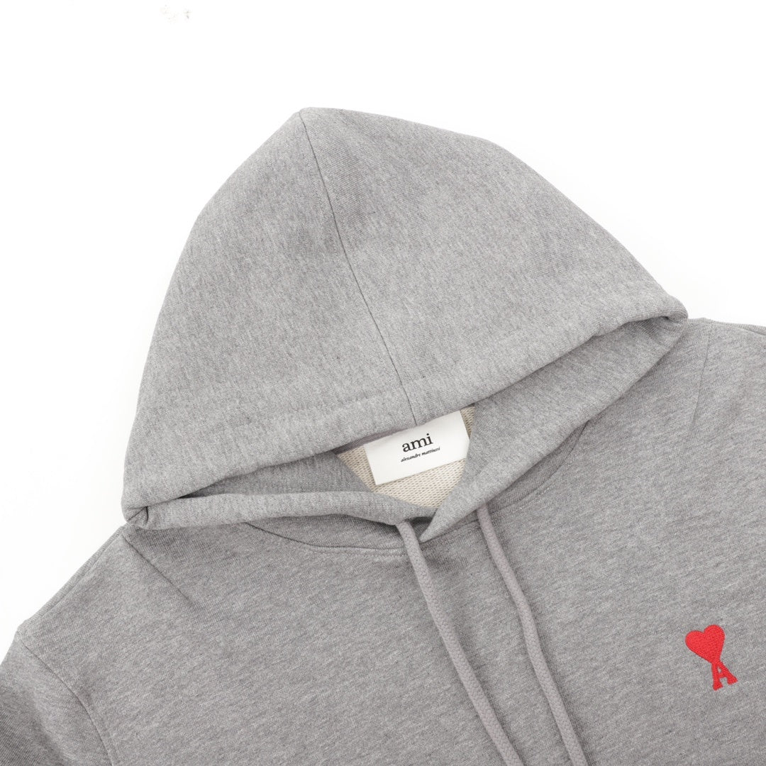 Ami de Coeur Red Heart Logo Heather Grey