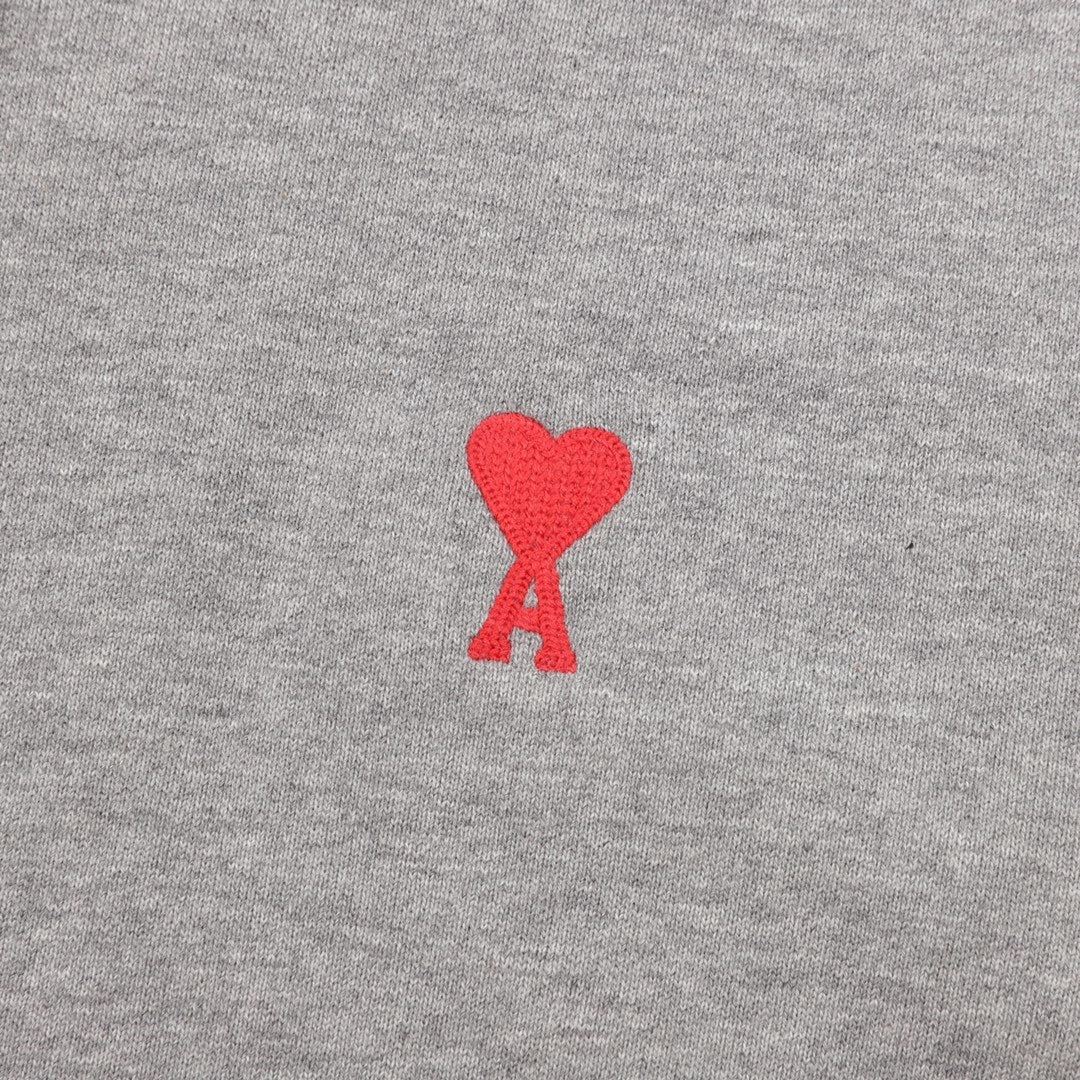 Ami de Coeur Red Heart Logo Heather Grey