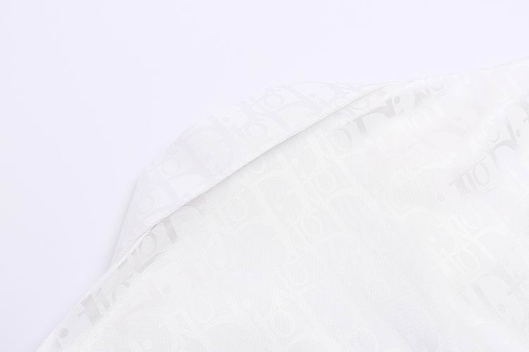 Oblique Monogram Silk Hawaiian Shirt White