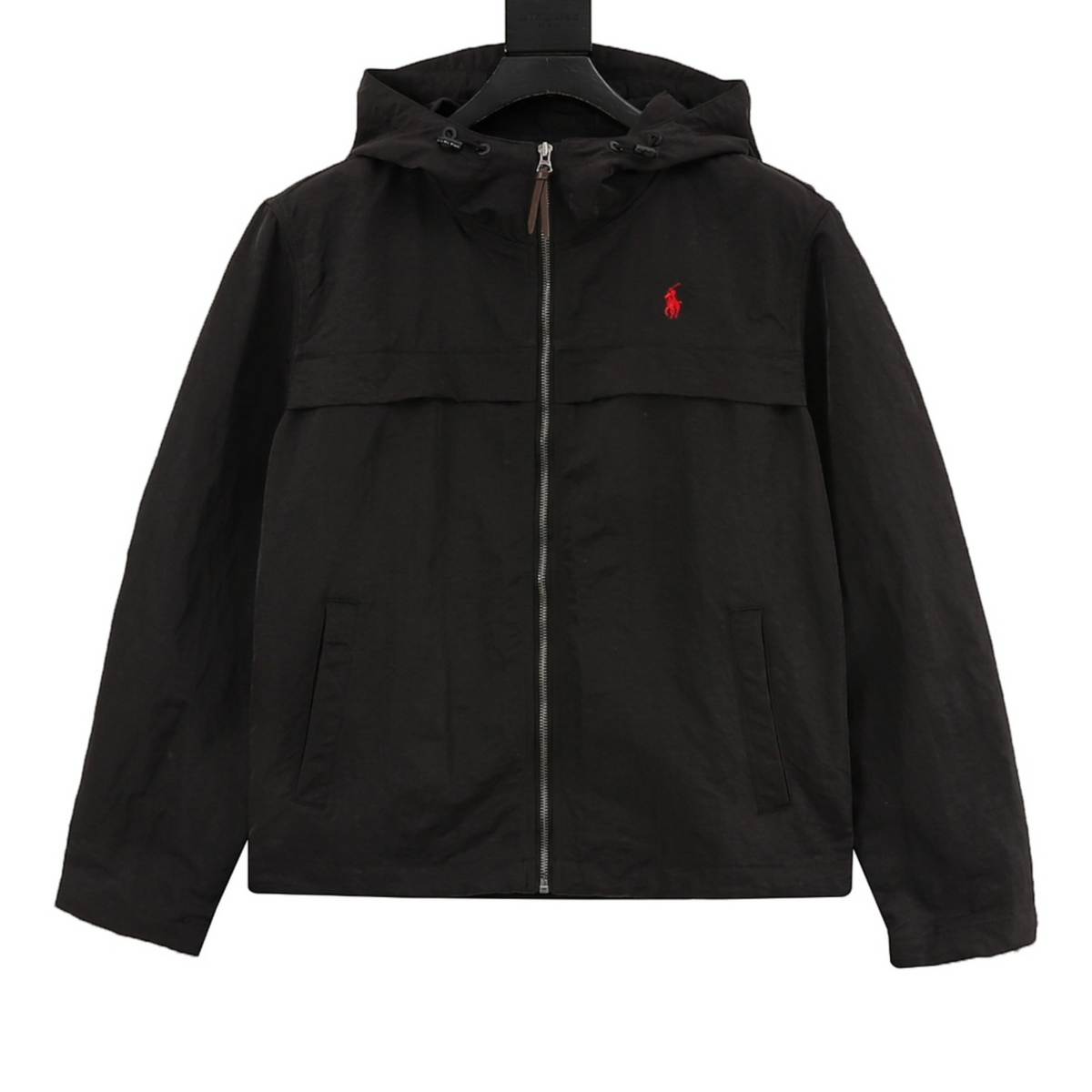 Water-Resistant Hooded Jacket Black
