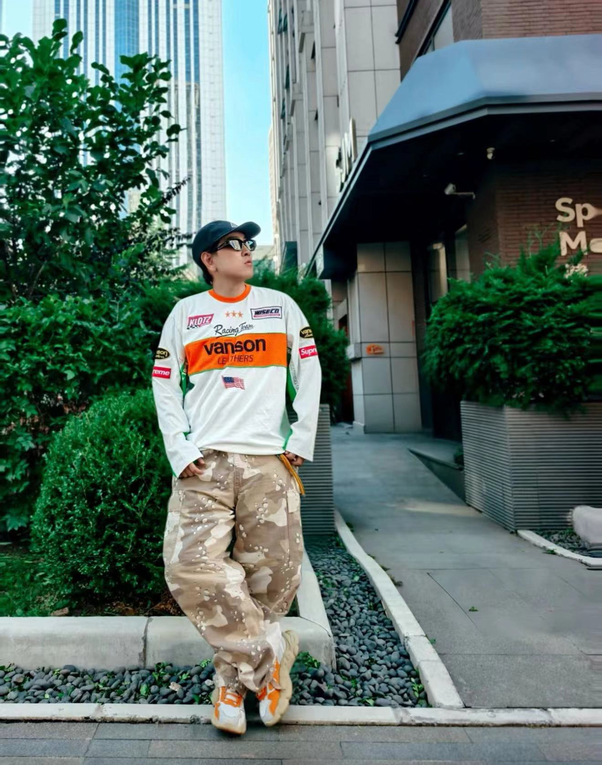 L/S x Vanson Leathers White