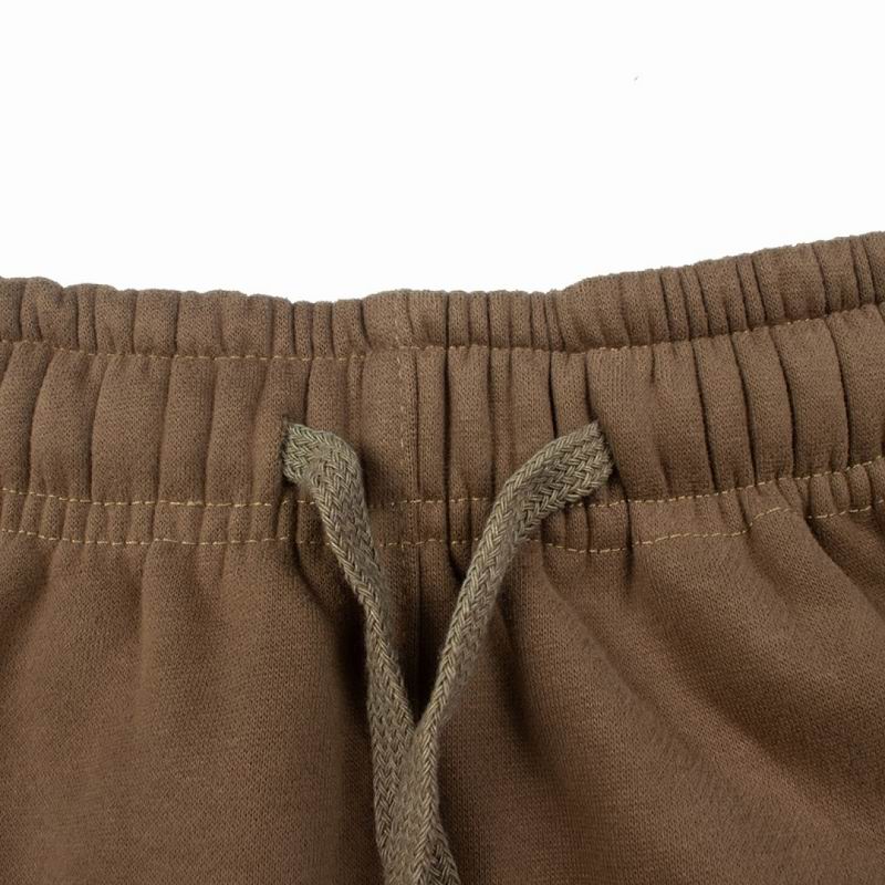 Fleece Drawstring Sweatpants Brown
