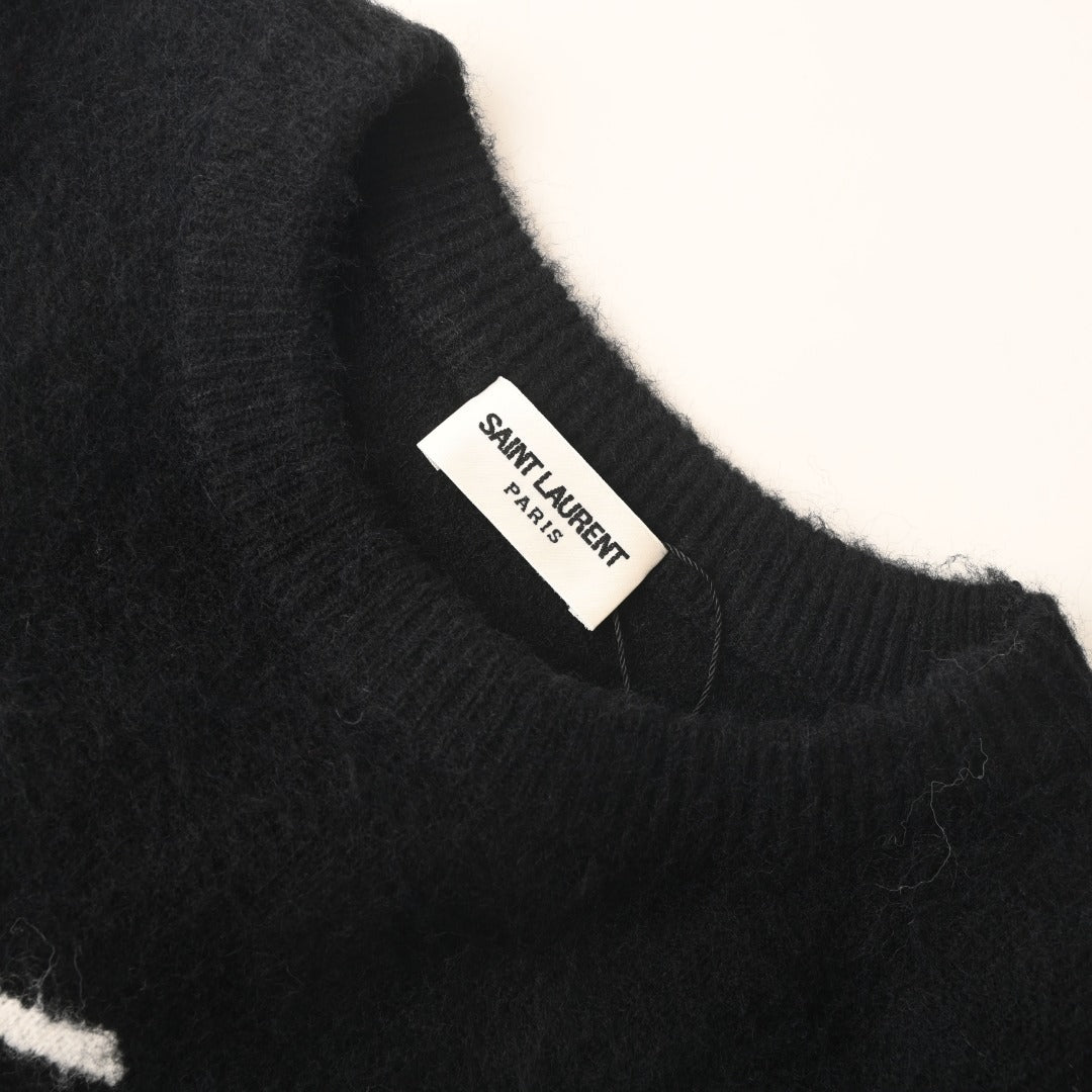 Sweat 90's Jacquard Noir & Natural