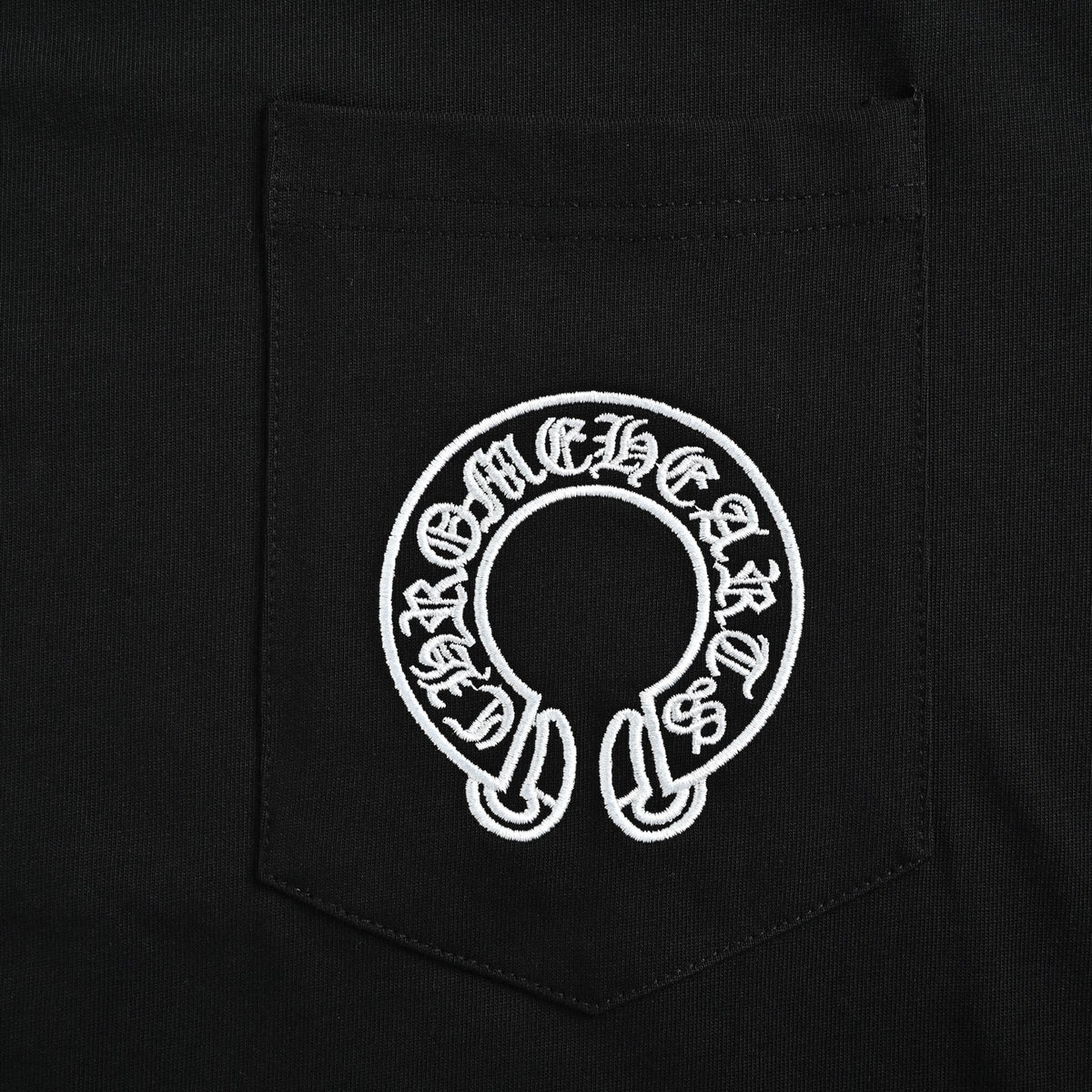 Neon Yellow Horseshoe Long Sleeve T-Shirt Black