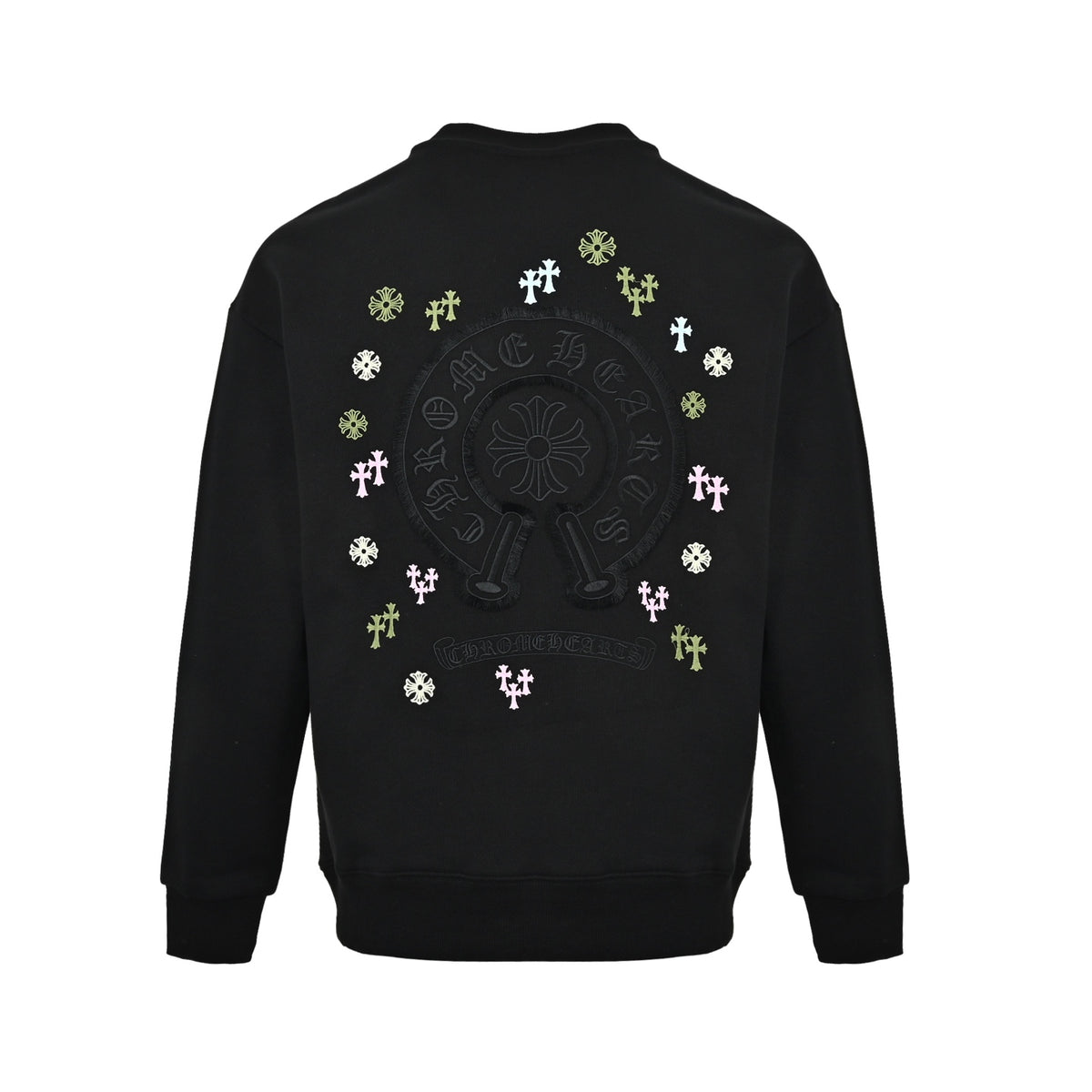 Multicolor Cross Logo Embroidered Crewneck Sweatshirt