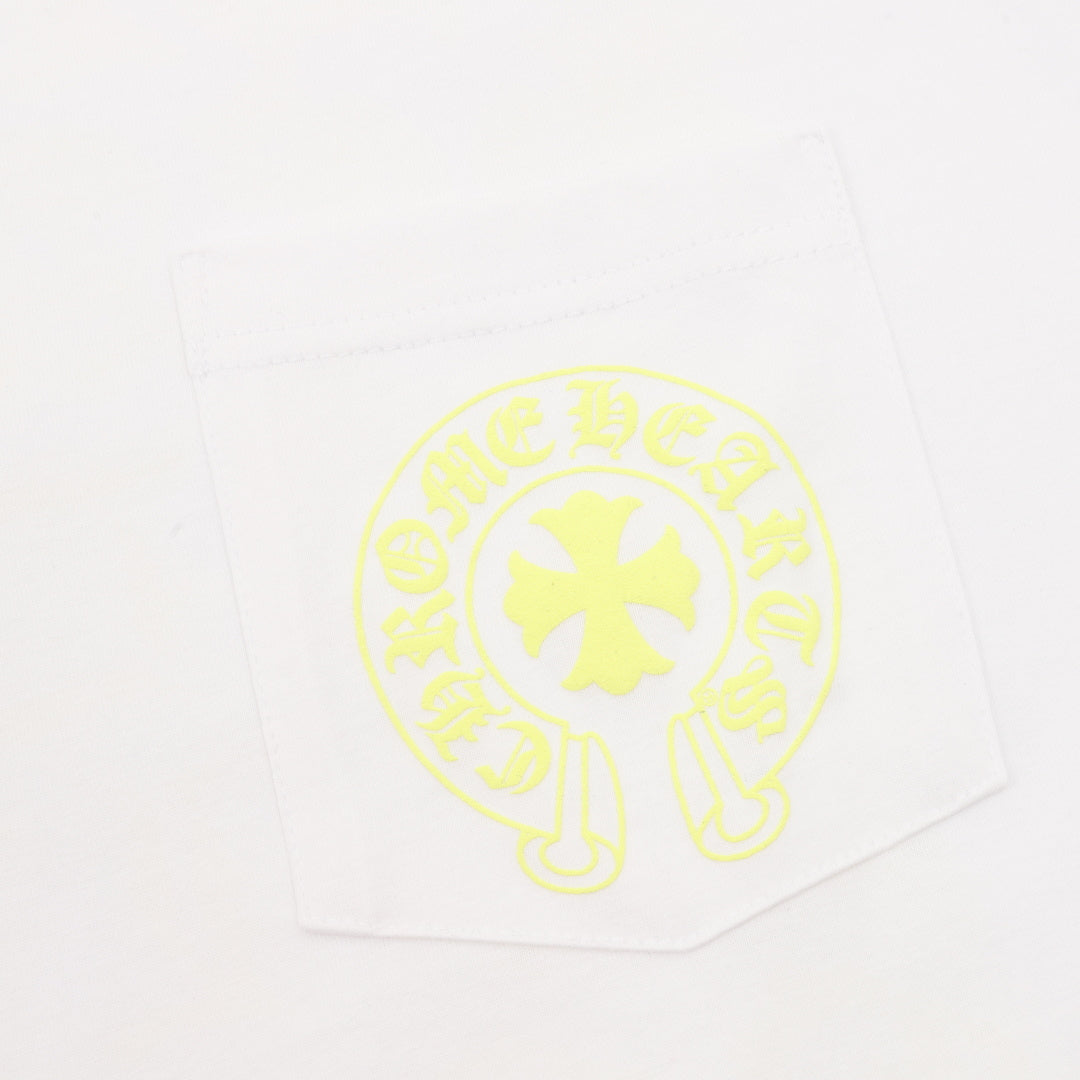 Neon Logo Long Sleeve Pocket T-Shirt White