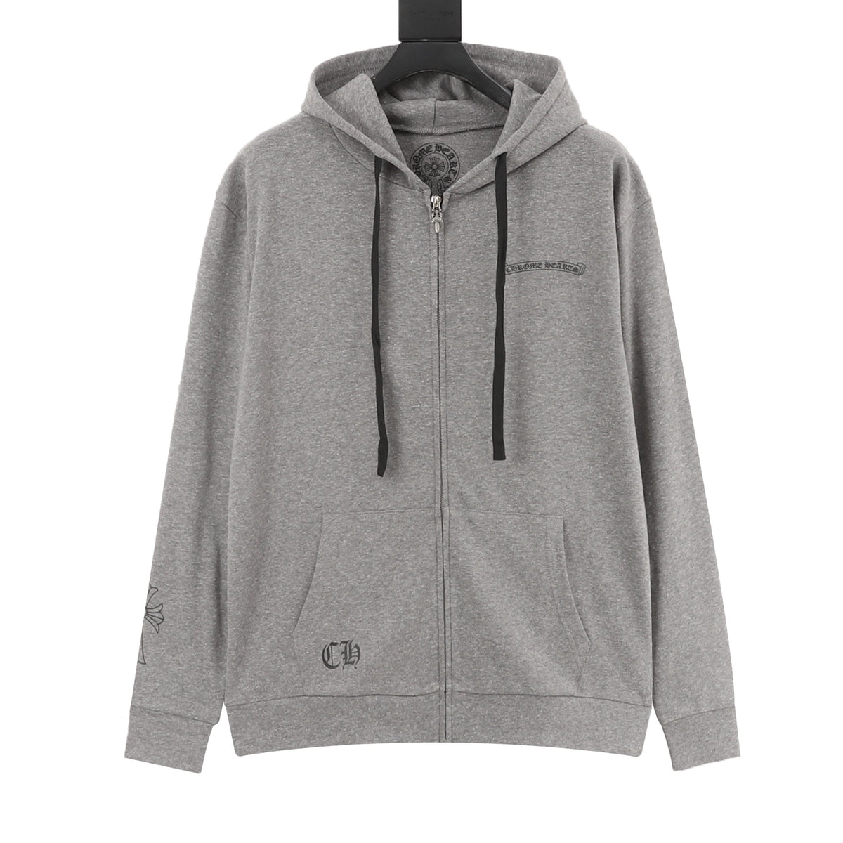 CH Logo Zip-Up Hoodie Grey