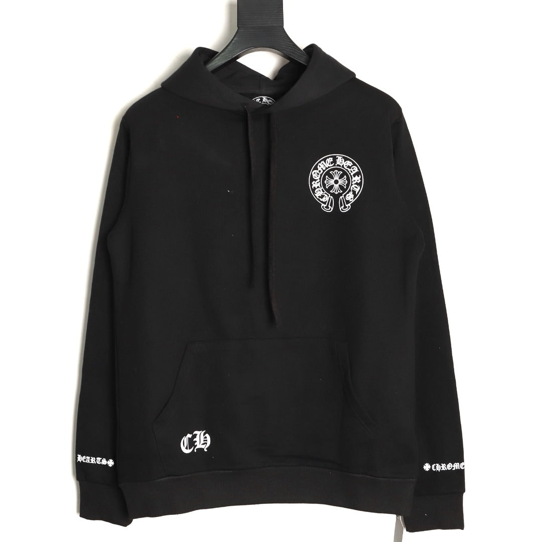 Horseshoe Logo Hoodie Black