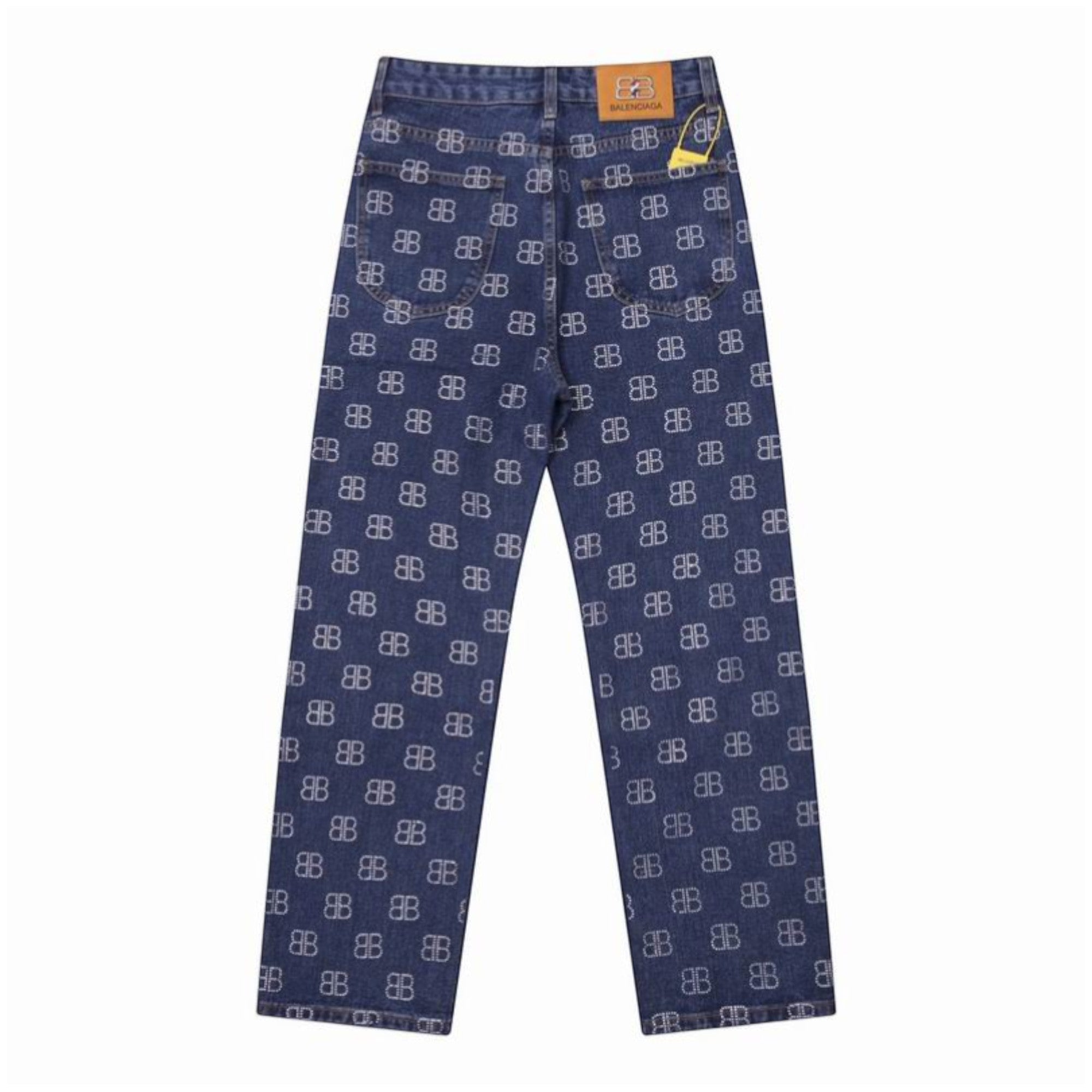 All-Over Logo Denim Pants Blue