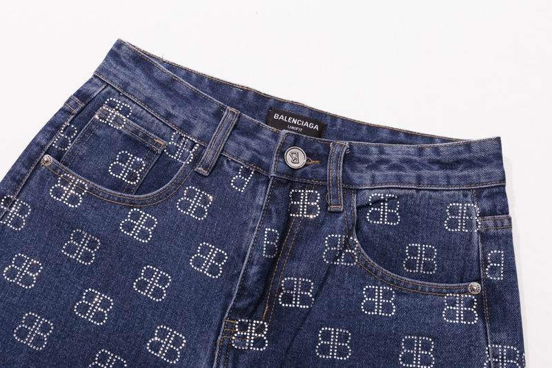 All-Over Logo Denim Pants Blue