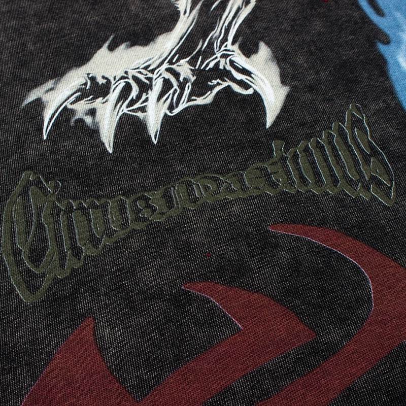 Star Graphic T-Shirt Stained Black