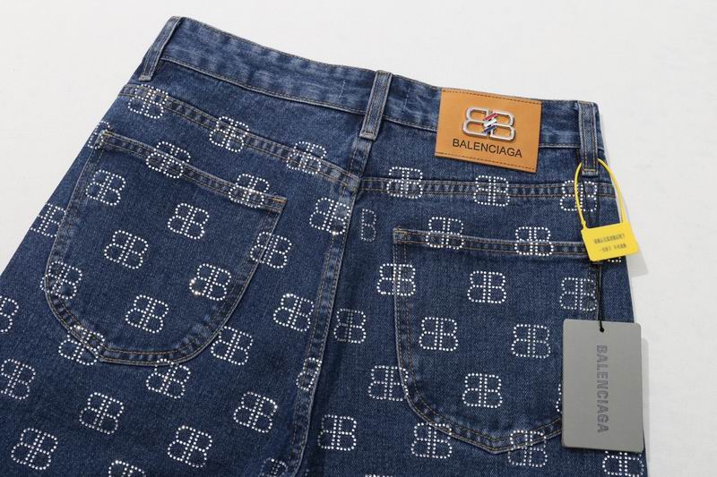 All-Over Logo Denim Pants Blue
