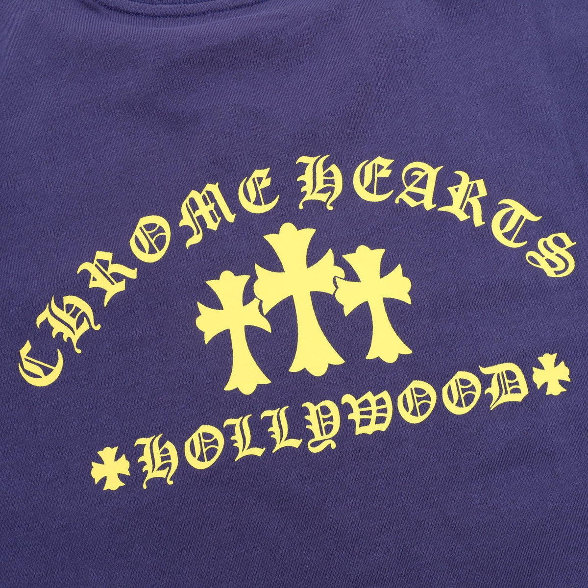 Dagger Gothic Long Sleeve Pocket T-Shirt Navy & Yellow