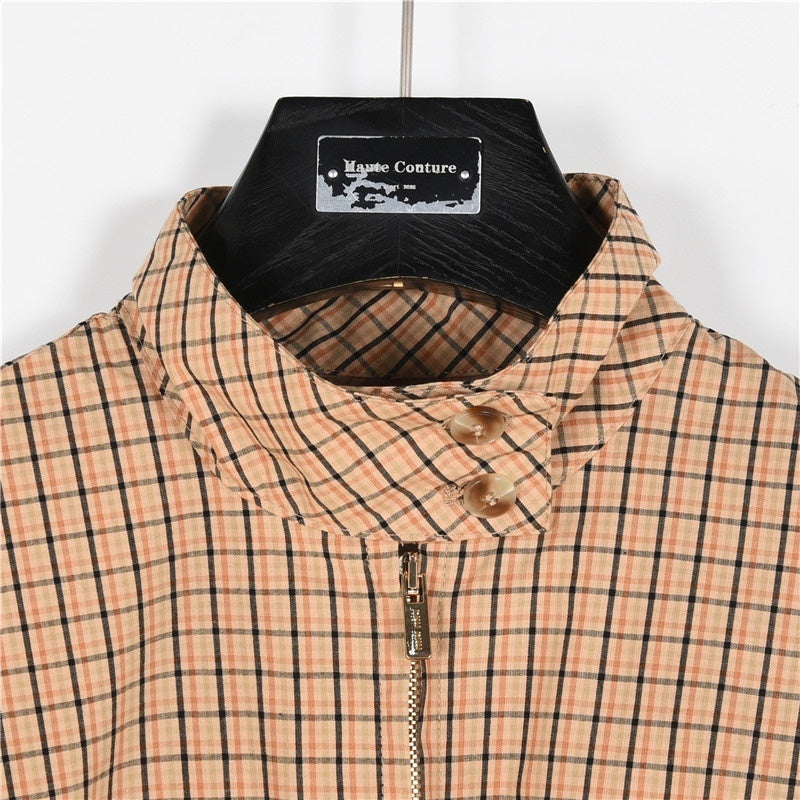 Checked Canvas Corda Brown