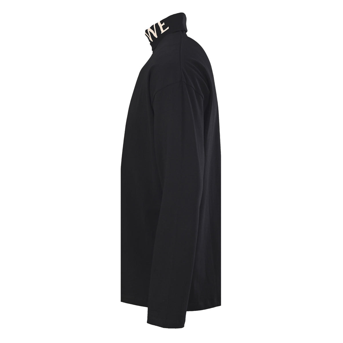 Logo-Print Turtleneck Black