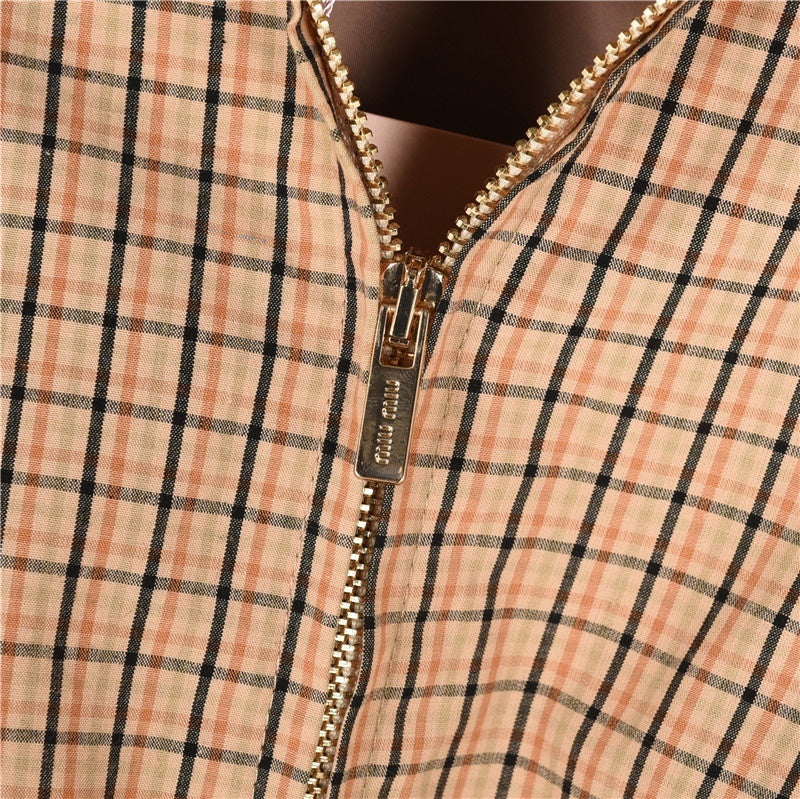 Checked Canvas Corda Brown
