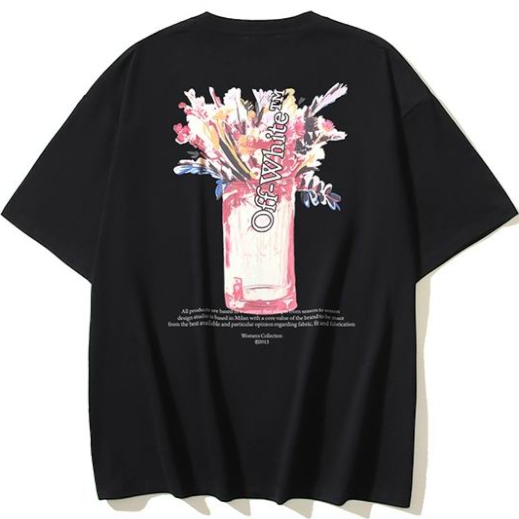 Logo Flower Skate T-Shirt Black