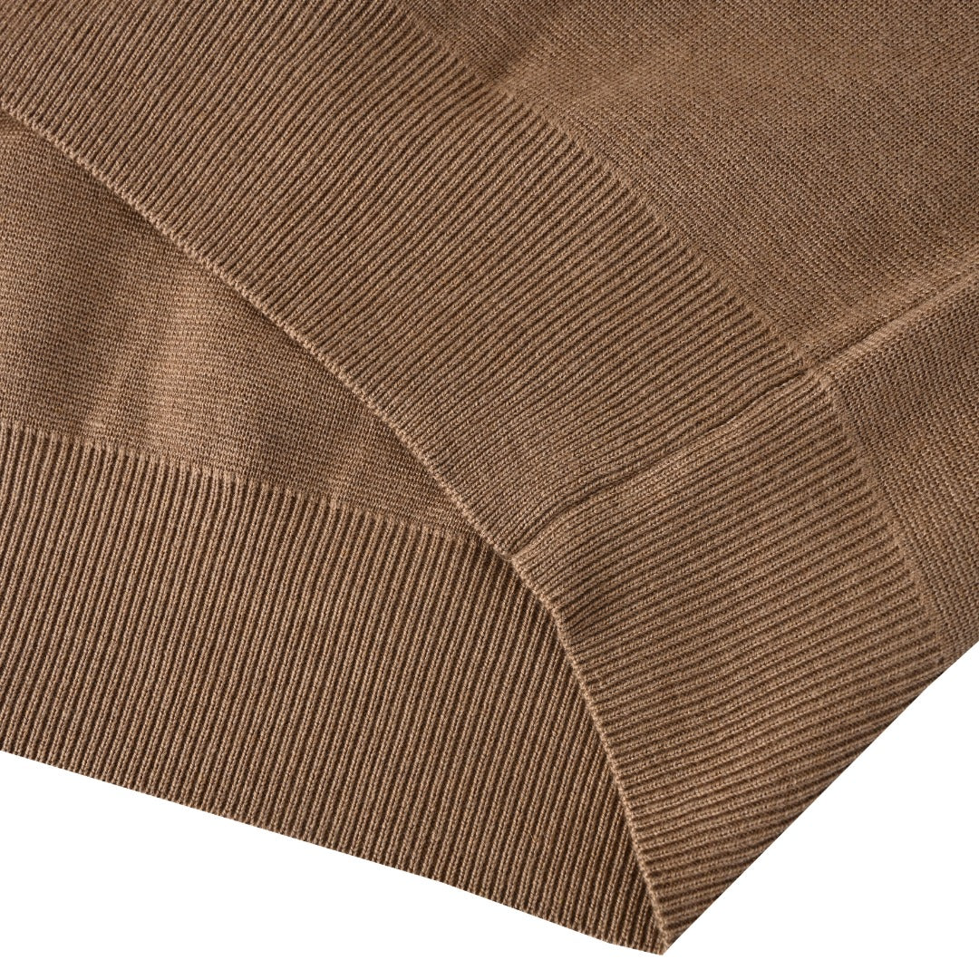 Open Polo Taupe Brown