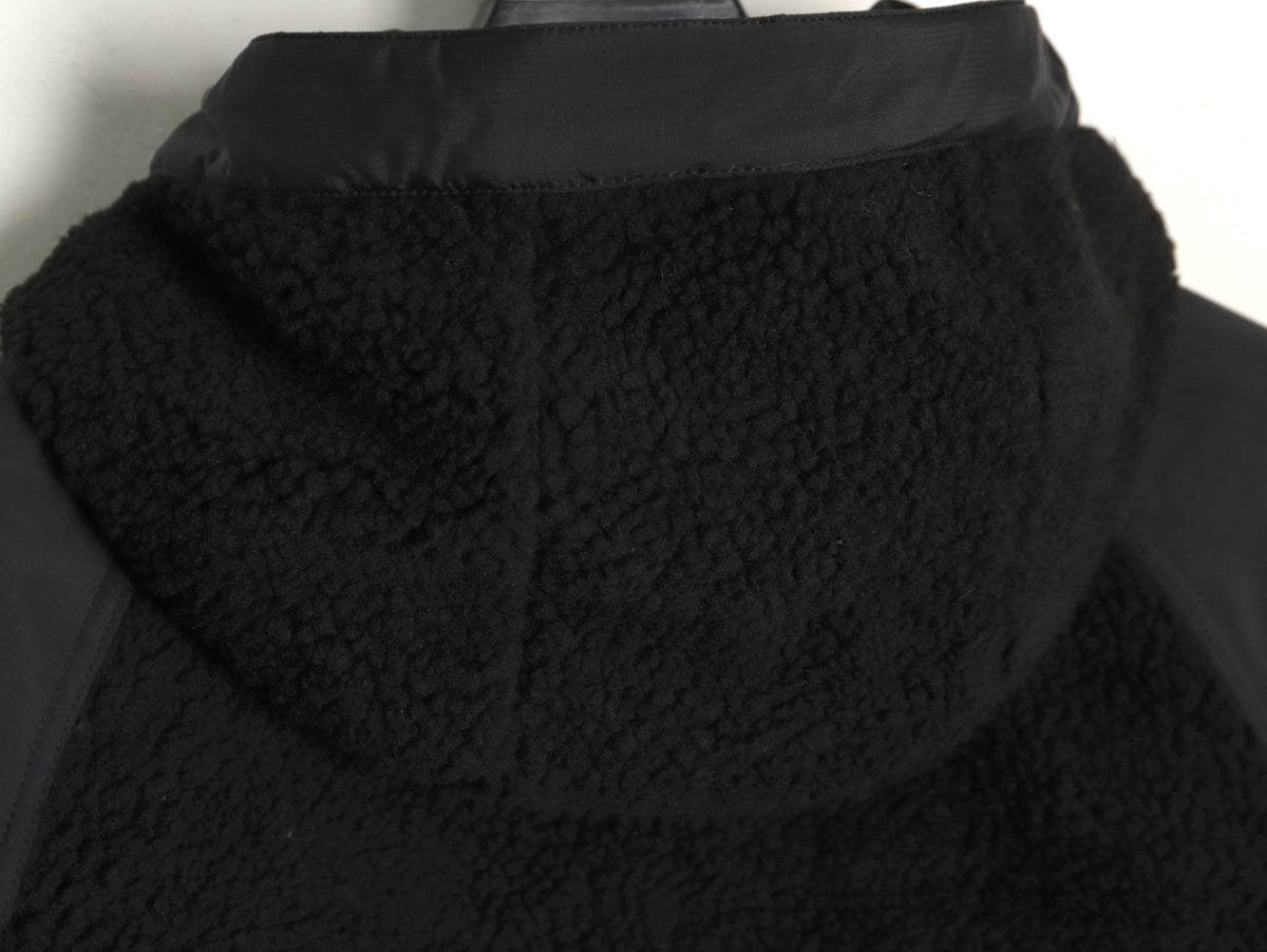 Alberni Reversible Fleece Bomber Black