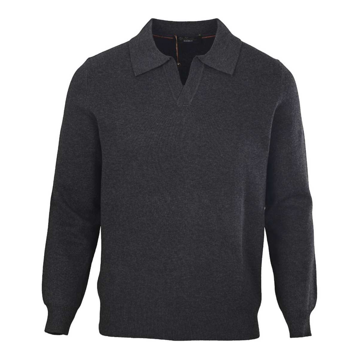 Open Polo Charcoal Grey