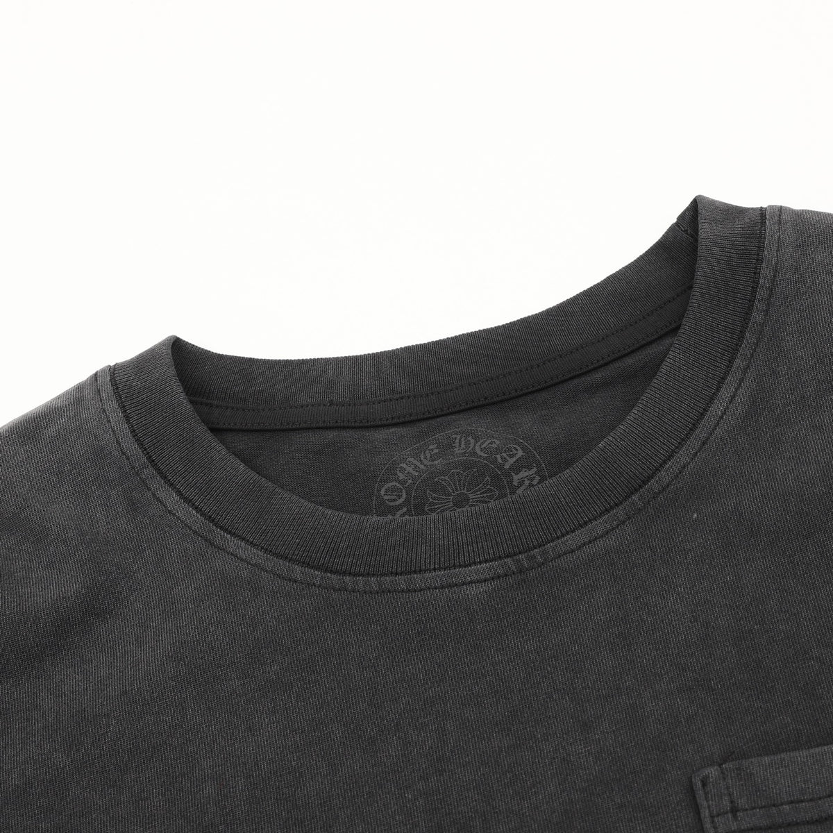 Graphic Sleeve Long Sleeve Pocket T-Shirt Washed Black
