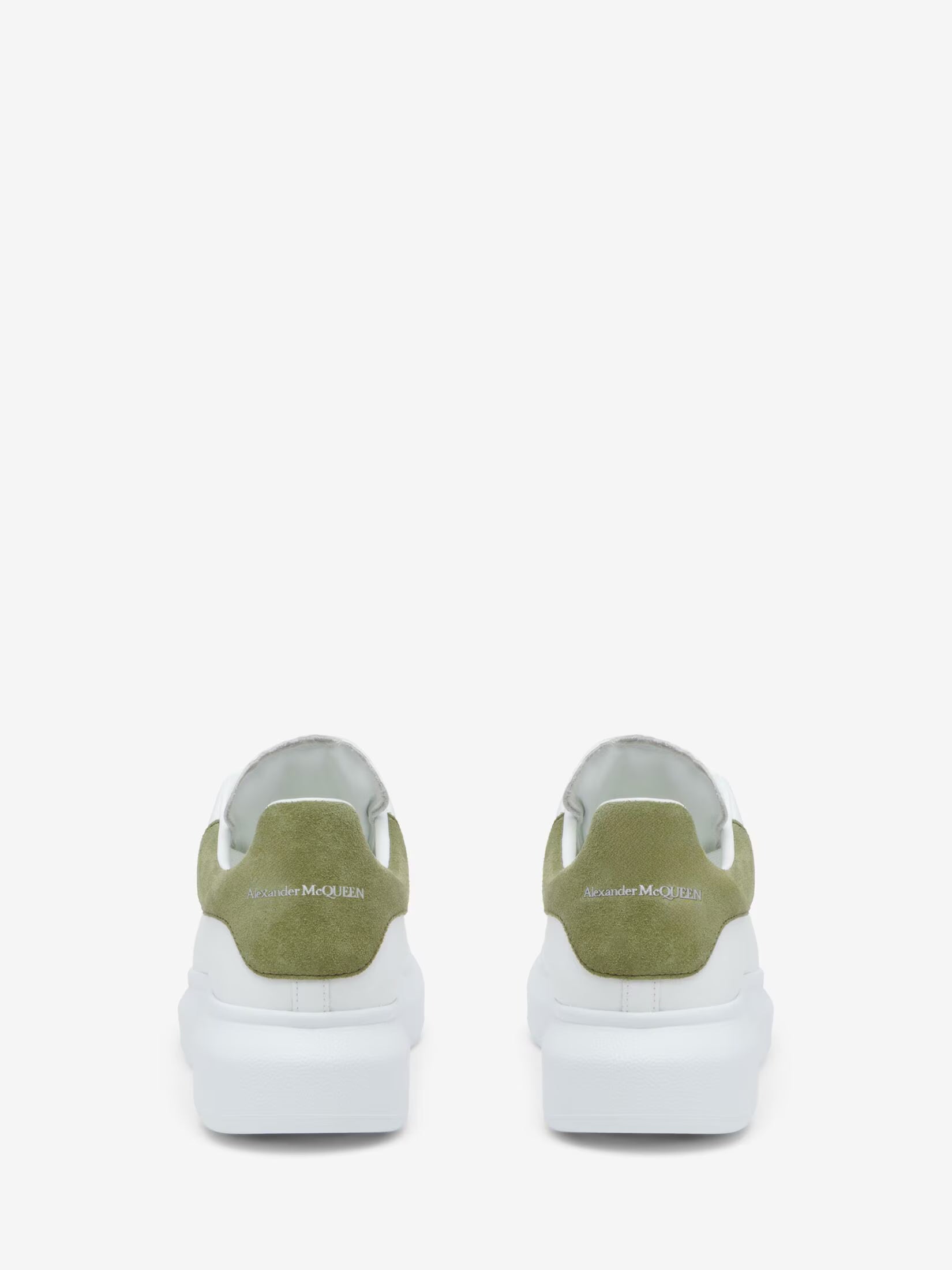 Alexander McQueen Oversized Sneaker in White & Green Suede
